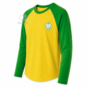 เสื้อยืดแขนยาวผู้หญิง Chi Eta Phi Sorority แบบลำลอง สีเขียวเหลืองตัดกัน ปักลายตราสัญลักษณ์  แบบคอวี  ถักทอสีสันตัดกัน - Product Image 2