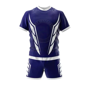 Ensemble d'uniformes de rugby professionnels pour hommes, maillot et short de sport haute performance, conçus pour la vitesse, la force et le confort - Product Image 1