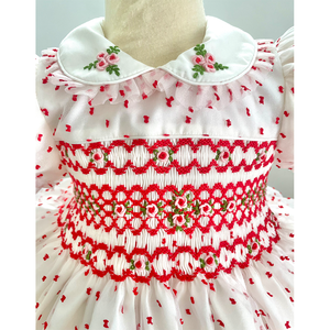 Made in Vietnam - Beautiful Smocked Embroidery Dress Formal Dress Durable Smocked Clothing, Girls Dresses - Product Image 1