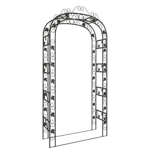 Grandes adornos decorativos para jardín: arco de acero con recubrimiento de polvo negro para cercas, enrejados y puertas. - Product Image 2