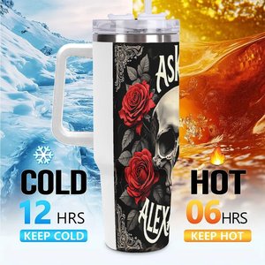 Custom Stainless Steel Tumbler 40oz <b>Large</b> Capacity Drinkware With Handle For Outdoor Use - Product Image 6