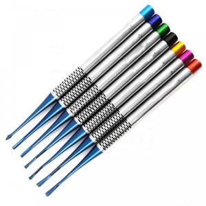 Juego de 7 piezas de elevadores de raíz azules para dentista con bandeja, instrumentos dentales para implantes de titanio - Product Image 3