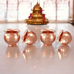 Copper Hand-made Portable Puja Kalash <b>Lota</b> with 6-12 Hours Thermal Insulation and Gift Box Packaging - Product Image 2