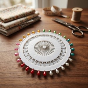 AA0042 Pearl Head Pins | Pearl Head Pins <b>Set</b> with Colorful Heads for <b>Sewing</b> Quilting Craft Projects Portable Plastic Pin Wheel - Product Image 4