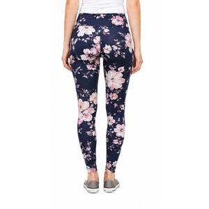 High Waist Floral Printed Yoga Leggings Women Full Length Flower Pattern <b>Tights</b> Soft Custom Logo Compression Gym Workout Pants - Product Image 2