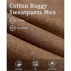 Men Regular Straight Fit Summer Vintage Casual Jogger Sweatpants Adjustable Waist 100% Cotton Eco-Friendly Anti-Wrinkle Quick - Product Image 5