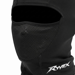 Cagoule de moto unisexe RYVEX en Spandex noir, masque intégral, doublure de casque, cache-cou - Product Image 3