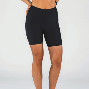 Women's High Waist <b>Tummy</b> <b>Control</b> Side Phone Pocket Quick Dry Breathable Butt Lifting Stretchy Workout Yoga Biker Shorts - Product Image 4