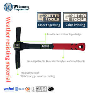 Herramienta de Jardinería Industrial Portátil de 42 cm, de Acero Forjado, Doble Cabeza, para Remover Raíces, Desbrozar, Romper la Tierra y Excavar - Product Image 3