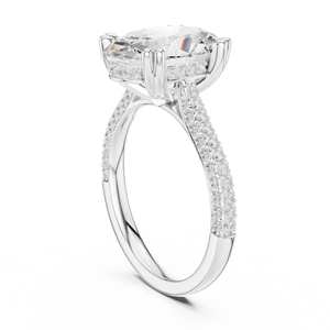 Componente de Anillo Halo de Corte Ovalado Grande Personalizado, Diseño de Anillo con Gema Redonda de Múltiples Tamaños, Distribución de Preproducción - Product Image 2