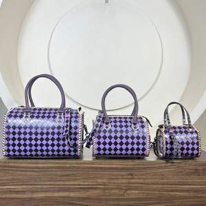 Bolso de Viaje Grande de Cuero Grabado a Cuadros 2026 de Gran Venta, Nuevo Diseño, Bolso de Hombro Cruzado con Asa Superior, Bolsos Rápidos - Product Image 5