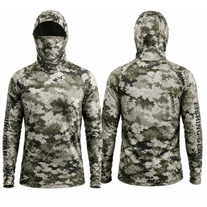 Men's UPF 50+ Performance Fishing <b>Hoodie</b> Quick Dry Long Sleeve <b>Thin</b> Polyester Microfiber Hunting Jacket Embroidered Autumn - Product Image 1