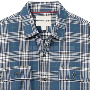 Camisa de Franela de Manga Corta para Hombre, Cuello Redondo, Corte Regular, Estilo Casual, Tejido de Punto, Estampado Digital, 100% Algodón, Transpirable, Azul - Product Image 6