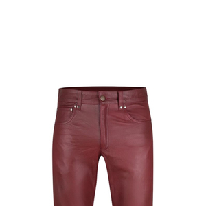 Pantalon en cuir pour homme, taille mi-haute, coupe large, décontracté, léger, séchage rapide, respirant, poches avant, haute qualité - Product Image 6