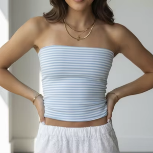 OEM ODM Vietnam clothing manufacturer Womens Croptop Customized label Customized fabric Wholesale clothing Woman <b>Clothes</b> - Product Image 1