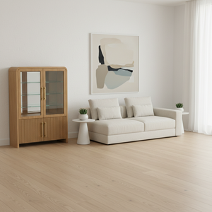 Display Cabinet Solid Wood Modern Coffee <b>Table</b> for Living Room Genuine Leather Living Room Furniture Factory Direct OEM ODM - Product Image 5