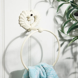 Isabelle <b>Black</b> <b>Heart</b> Towel Ring Hand Forged Towel Holders Wrought Iron Towel Ring Holders - Product Image 4