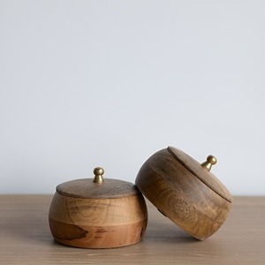 Modern Durable Eco-Friendly Wooden Spice Container <b>Box</b> Compartments Food Grade Kitchen Storage Hand Wash Only Bulk Order - Product Image 2