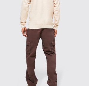 Pantalon cargo jogger en molleton élastique à taille élastique avec boucle, coupe décontractée, taille et logo personnalisables - Vêtement décontracté confortable et élégant pour homme - Product Image 5