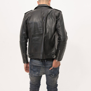 2026 Men's PU Leather Winter <b>Jacket</b> <b>with</b> Stand Collar Waterproof & Breathable <b>Fleece</b> <b>Lining</b> Custom Design High Quality Front - Product Image 2