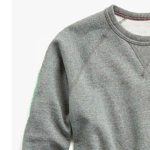 Suéter de Punto para Hombre, Cuello Redondo, Manga Raglán, Color Gris, con Bolsillo, Corte Regular, Color Sólido, Informal, para Otoño - Product Image 4
