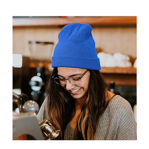 Vintage Ribbed Knit Beanie-Unisex Winter <b>Warm</b> <b>Hat</b> Soft Stretch Spandex/Cotton Minimalist Streetwear Essential - Product Image 5