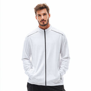 Veste de yoga pour homme 100% polyester à col montant, style streetwear, pour la gym et le fitness, anti-UV et respirante - Product Image 5