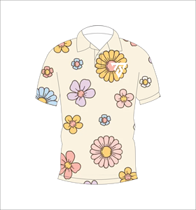 Camisa Polo con Estampado Floral de Dibujos Animados para Hombre, Camisa de Golf Informal de Verano de Manga Corta, Transpirable y a la Moda - Product Image 1