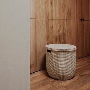 Set of 2 Classic Seagrass <b>Baskets</b> with Lids Handmade <b>Storage</b> <b>Basket</b> Wholesale eco-friendly Made in Vietnam - Product Image 5