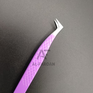 Pinzas Rusas en Forma de L para Extensión de Pestañas, Acero Inoxidable Japonés, Profesionales, Duraderas, con Punta de Fibra, Pinzas para Volumen de Pestañas - Product Image 6