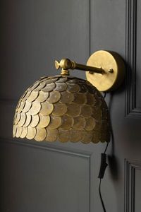 Antique Brass Goose Neck Wall <b>Lamp</b> the METAL WAVE Contemporary Design Durable Metal Easy Install Maintain for Bedside Lighting - Product Image 6