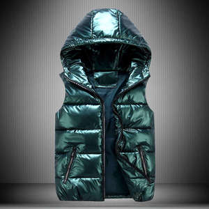 Chaleco Acolchado Brillante sin Mangas OEM 2026 para Invierno, Chaqueta con Logotipo Personalizado, Impermeable, Unisex, con Capucha - Product Image 3