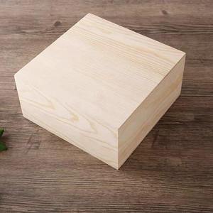 Caja de Madera con Tapa y Bisagras, Caja de Almacenamiento de Madera de Pino Sólido para Regalos y Recuerdos - Product Image 2