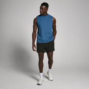 Camiseta sin mangas 100% algodón para hombre, informal, para gimnasio, entrenamiento, con logo personalizado, transpirable, lisa, atlética, para verano. - Product Image 3