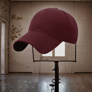 Casquette de baseball unisexe en coton à 6 panneaux, couleur unie, ajustement réglable, chapeau décontracté pour adultes, bordeaux - Product Image 6