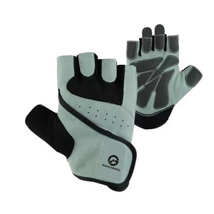 Customized Logo Half <b>Finger</b> Leather Weight Lifting Gloves for Gym Use Non-Slip Adjustable Wrist <b>Strap</b> New Design - Product Image 1