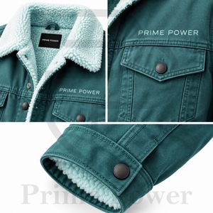 Custom <b>Men's</b> Denim <b>Jacket</b> With Sherpa Fleece Lining Winter Jean <b>Trucker</b> Coat Wholesale Manufacturer Private Label Clothing - Product Image 3