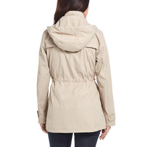 Veste bomber en toile imperméable personnalisée pour femmes IRSA SPORTS, logo uni, coupe-vent d'hiver, décontractée avec poignets côtelés - Product Image 3