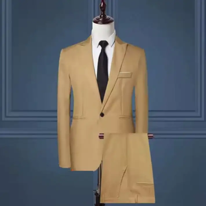 Costumes d'affaires pour hommes OEM haute performance, style italien, en tricot respirant 240g Spandex/Nylon, anti-plis, séchage rapide, col en V simple - Product Image 6