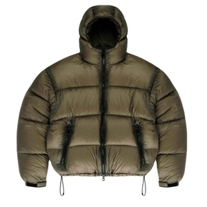 เสื้อแจ็คเก็ตพัฟเฟอร์บุหนาสำหรับผู้ชาย ใส่ได้ทั้งภายนอกและภายใน ขนาดใหญ่พิเศษ แขนถอดได้ กันน้ำ กันลม มีฮู้ด สีสันเข้ากัน - Product Image 5