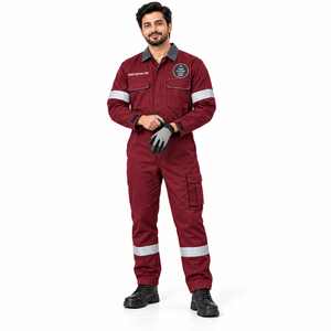 Traje de Trabajo Industrial Resistente al Fuego, Overol de Algodón y Poliéster para Mantenimiento de Plantas y Adquisición de Uniformes Corporativos con Logotipo - Product Image 2