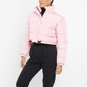 Stylish Women's Long Sleeve Breathable Eco-Friendly Puffer Jacket Custom Made Zip Streetwear Knitted Hip Hop Fashion - Product Image 5