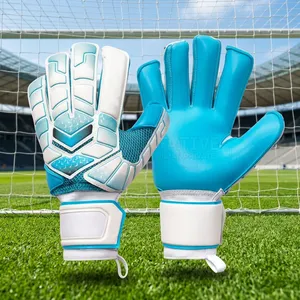Gants de gardien de but de football en PU à doigts entiers avec paume antidérapante, design respirant, protection sportive unisexe, utilisation estivale - Product Image 5