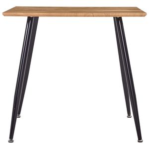 Tavolo da Pranzo Compatto e Resistente in Quercia e MDF Nero con Design Elegante e Moderno in Acciaio - Product Image 2
