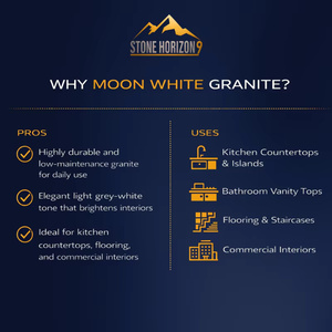 Dalles de granit blanc lune 2 cm polies |   Granite indien gris clair pour comptoirs et sols |   Qualité d'exportation - Product Image 6