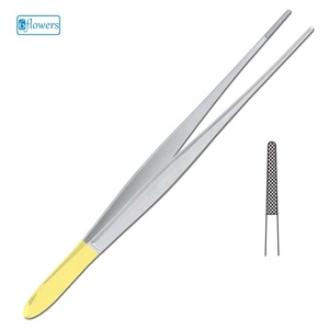 Pinces chirurgicales manuelles 6flowers T.C Cushing en acier inoxydable à pointe croisée dentelée - Product Image 1