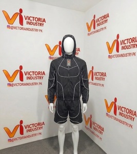 Ensemble de survêtement en nylon de qualité supérieure, veste zippée légère, imperméable, respirante, coupe-vent, ensembles de survêtements d'entraînement - Product Image 3