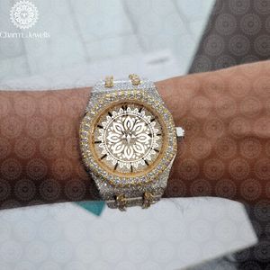 Charm Jewells Luxury Stainless Steel <b>Watch</b> 42mm Round Dial Sapphire Crystal Quartz Movement Chronograph Unisex Fashion Design - Product Image 1