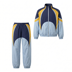 Conjunto Deportivo Personalizado Estilo Vintage Y2K para Hombre, Chaqueta y Pantalones de Nailon con Bloques de Color, 2 Piezas, Ropa Deportiva Urbana - Product Image 6
