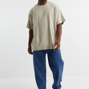 High Quality Cotton T-Shirt for Men Blank Heavy Weight Oversized <b>Tshirt</b> Printing Men's Popular with Custom logo Men's t Shirt - Product Image 3